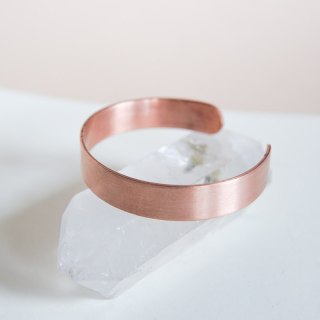 Miedziana bransoletka handmade - gładka