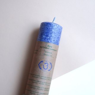Świeca czakrowa 20cm indygo