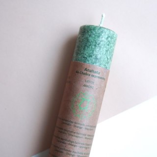 Świeca czakrowa 20cm zielona