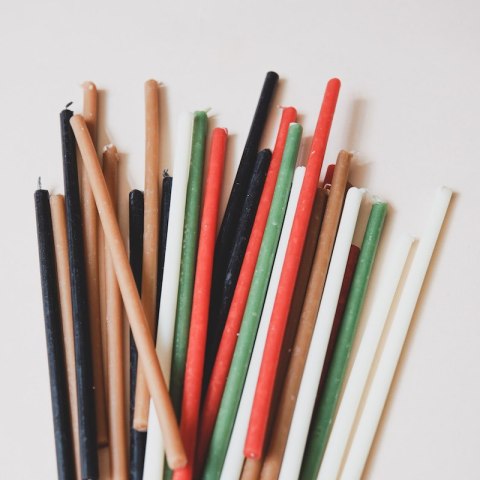 Świeczki rytualne z wosku pszczelego - białe