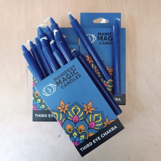 Magiczne świeczki zestaw - ciemny niebieski